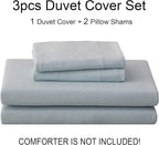 PURE ERA Jersey Knit Duvet Cover Set 100% T-Shirt Cotton Super Soft Comfy 3pc - Image 7