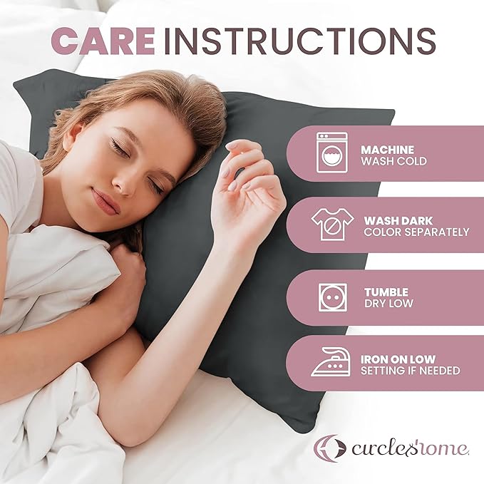 CirclesHome Pillow Protectors 4 Pack Standard Zippered - Image 8