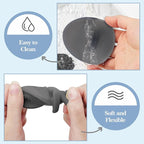 Manmihealth Silicone Back Scrubber & Soft Shower Face Brush Set 4 PCS, - Image 5