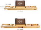 VaeFae Bamboo Bathtub Caddy Tray, Expandable Bath Tray - Image 3