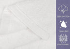 ZUPERIA 7-Pack White Bath Towels - Image 3