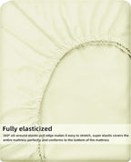 HBHLFZ Full Fitted Sheet Only, Soft Breathable Bottom Sheet - Image 5