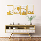 Art3d Black Metal Wall art, 4 Pieces Wall Decor - Image 4