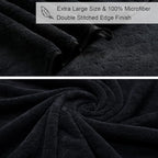 8-Piece Black Bath Towels Set, 2 Oversized Large Bath Towels Sheet, 2 Hand - Image 7