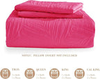 Exclusivo Mezcla California King Quilt Bedding Set, Lightweight Hot Pink Quilts - Image 6