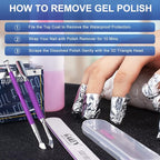 2PCS Metal Deep Purple Cuticle Pusher and Cutter Remover Salon Quality - Image 5