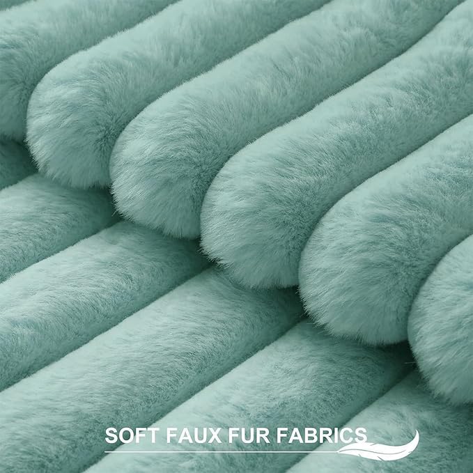 Pallene Faux Fur Plush Throw Pillow Covers 18x18 Set of 2, Luxury Soft Fluffy - Image 2