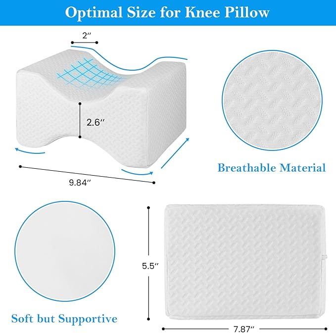 BlissTrends Memory Foam Knee Pillow, Knee Pillow - Image 3