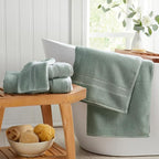 Springtree Home Luxury Bamboo Rayon Bath Towel Set of 4 | 35% Bamboo Rayon - Image 4
