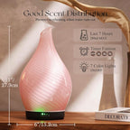 Porseme 280ml Essential Oil Diffuser Glass Color Changing Aroma Air Diffusers - Image 3