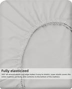 HBHLFZ Full Fitted Sheet Only, Soft Breathable Bottom Sheet - Image 5