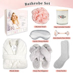 my novel things Birthday Gifts for Women, Spa Robe and Slippers Set, Bathrobe - Image 3