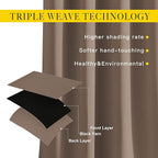 NICETOWN Blackout Sliding Door Curtains 2 Panels 102 inches Length - Image 2
