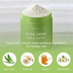 Creamy Oats Milk Bath Soak Hydrate Moisturize Soften Skin Aloe Vera Honey - Image 3