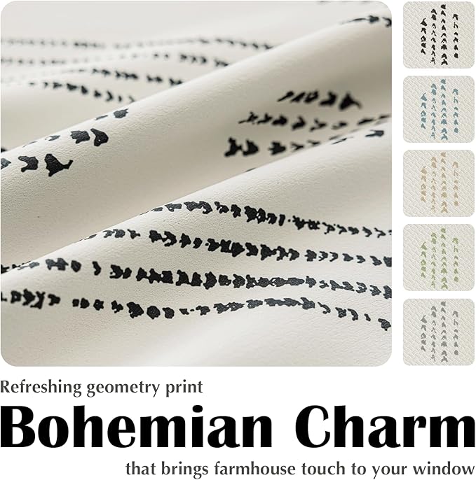 100% Boho Blackout Curtains 96 Inches Long - Image 4