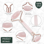 Jade Roller for Face, Facial Roller Massager Skin Care Tool, Gua Sha Facial - Image 2