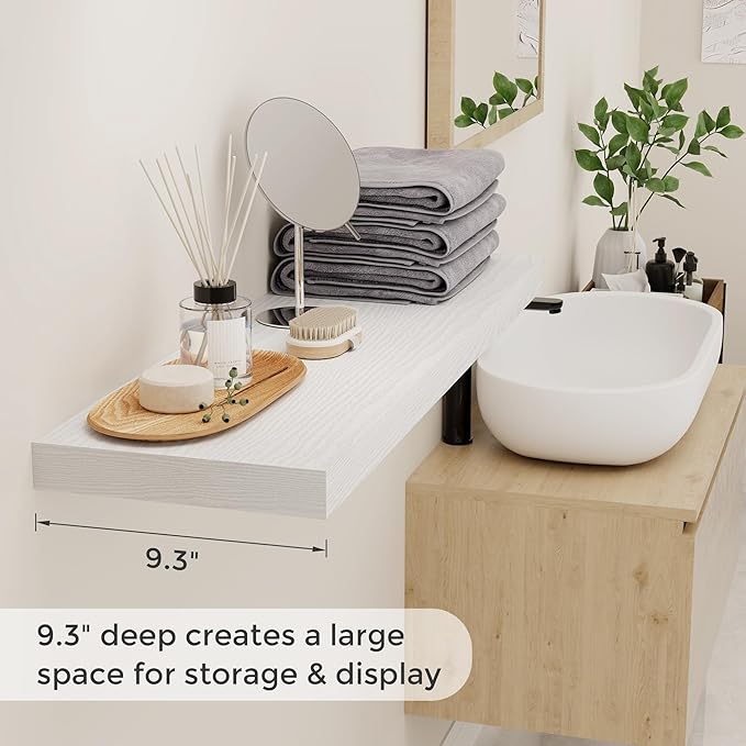 Fun Memories Floating Shelves for Wall, 36 x 9.3 Large Floating Shelf Wall - Image 4