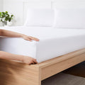 Queen Fitted Sheet Only with Full Elastic & Built in Corner Sheet Straps to by SweetHomeCollection