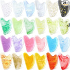 Sherr 24 Pcs Gua Sha Facial Tool Resin Gua Sha Massage Tool Heart Shaped Facial by Sherr