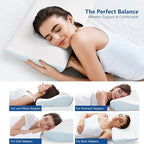 ZAMAT Memory Foam Pillow for Neck Pain Relief, Adjustable Ergonomic Cervical - Image 3