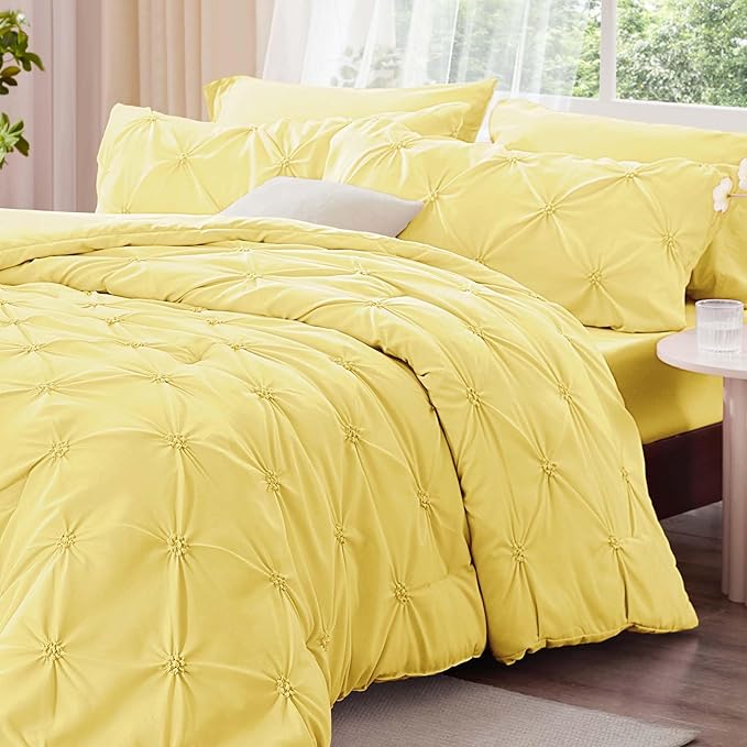 BEDELITE Light Yellow King Size Comforter Set - Image 2