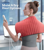 VALGELUIK Heating Pad for Back, Neck & Shoulder Pain Relief – 12"x24" Electric - Image 3