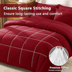 CozyLux King Size Comforter Set Dark Red - Image 6