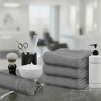 24 Pack Dark Grey Hand Towels 100% Cotton Spa Towel – 16x27 inches Highly - Image 4