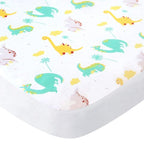 Pack and Play Sheets, 2 Pack Mini Crib Sheets, Stretchy Playard Fitted Sheet - Image 4