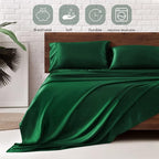 MR&HM Satin Bed Sheets, Twin Size Sheets Set - Image 5