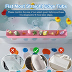 Splash Guard for Bathtub Kids, Silicone Bath Splash Guard Play Shelf, Tub Water - Image 7