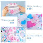 6 Pcs Shower Caps, Waterproof Bath Caps Plastic Reusable Shower Caps Elastic - Image 4