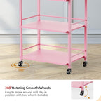 Salon Trolley Cart for Beauty SPA, Wooden Rolling Storage Station, Mobile - Image 7