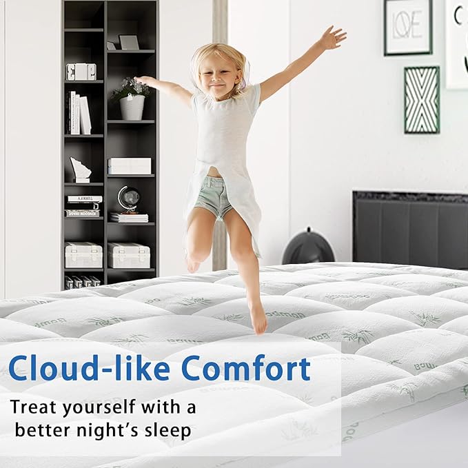 Mattress Topper Full Size, Cooling Extra Thick Breathable Viscose Made from - Image 4