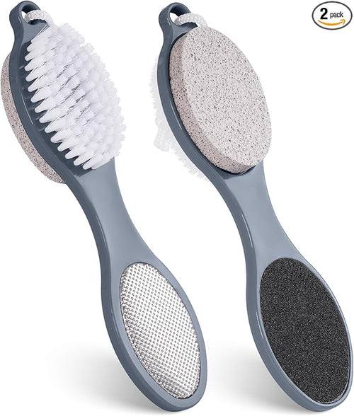2 Pcs 4 in 1 Foot Brush for Use in Shower by TaShow