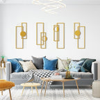 Art3d Metal Wall art, 4 Pieces Abstract Wall Decor by Art3d