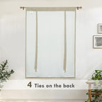 DriftAway Double Layer Linen Blackout Tie Up Curtains Thermal Insulated Fully - Image 9