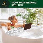 ROYAL CRAFT WOOD Premium Foldable Bathtub Tray Caddy - Image 7