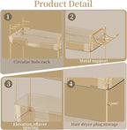 Akinbas 3 Tier Bathroom Organizer Countertop Makeup Perfume Tray Skincare - Image 5