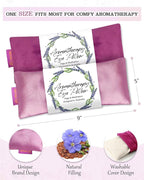 Weighted Eye Mask for Sleep, Meditation, Lavender Eye Pillow Heated for Headache - Image 4