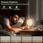 Vivilumens Sound Machine Alarm Clock, Gentle Sunrise Wake Up Light Alarm Clock - Image 7