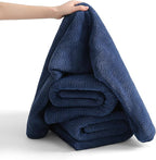 4 Piece Extra Large Bath Towel 35"x70" Oversized Bath Sheet Navy Blue Bath - Image 8