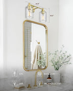 FEMILA Champagne Gold Bathroom Vanity Light, 2-Light Vanity Lighting fixtures - Image 4
