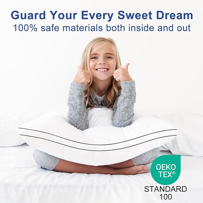 Premium Pillows King Size Set of 4, Fluffy and Supportive 7D Down Alternative - Image 8