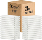 ZUPERIA White Bath Towels Bulk 24 Pack - Image 9