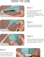 ROLSHOL 2 Pack Microfiber Hair Towel Wrap - Image 8