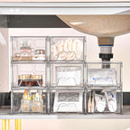 Plastic Drawers Storage, 6 Pack Clear Stackable Storage Drawers, Acrylic - Image 2