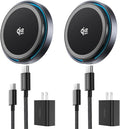 THREEKEY for MagSafe Charger, 2 Pack Qi2 25W Fast Charging Pad by THREEKEY