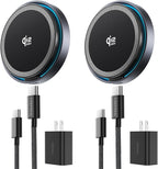 THREEKEY for MagSafe Charger, 2 Pack Qi2 25W Fast Charging Pad by THREEKEY