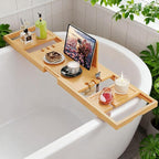 Bathtub Tray, Bath Tray for Tub, Bath Tub Tray Wood, Bath Caddy Tray for Bathtub by Unknown